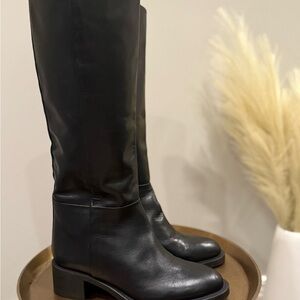 Massimo Dutti Black Over the Knee Boots